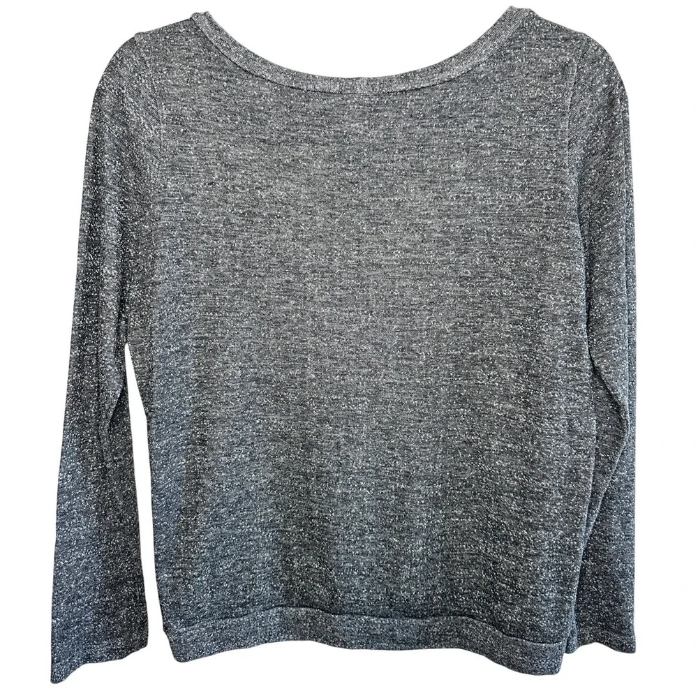 Vanity Grey Lace Knit Top Size S Long Sleeve Y2K Indie Sleaze Dark Cottagecore - Picture 2 of 11